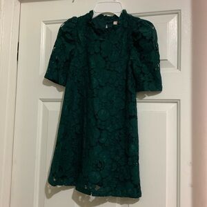 GB girl green lace dress